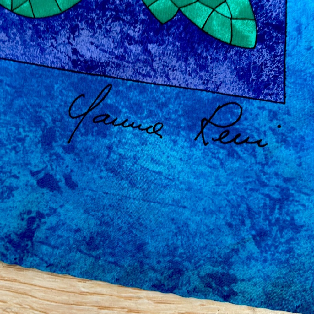 Signed silk Italian SCARF - Picture 2 of 14